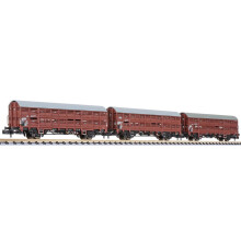 Liliput L260141 3-unit livestock wagon type Hbers 358 no platform DB Ep.IV N Gauge
