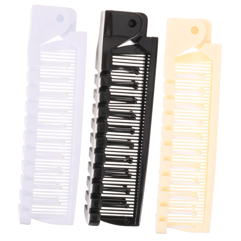 Folding Hair Brush Set for Travel, Compact Wide Tooth Detangling Comb for Women and Men