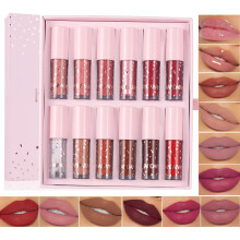 12 Colors Matte Liquid Lipstick Set, Velvet Matte Lip Gloss, Waterproof Long Lasting Smudge Proof