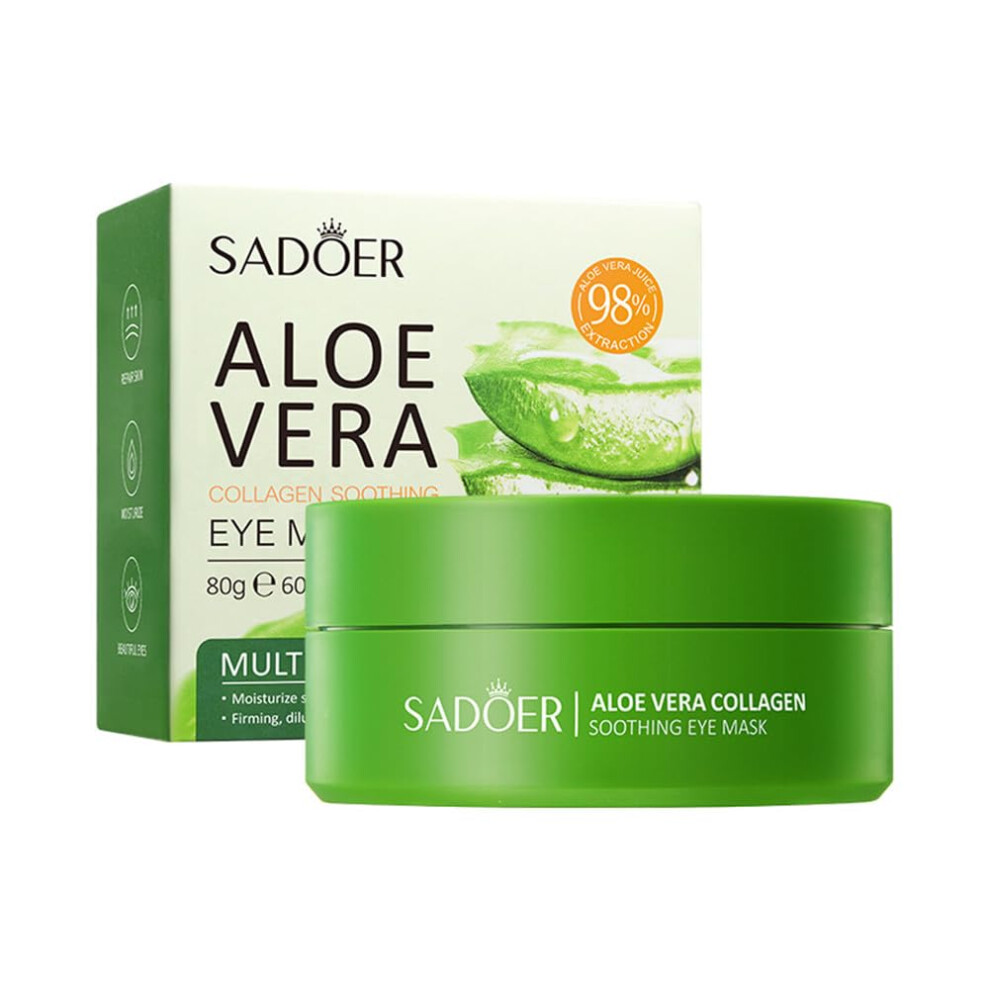 Dark Under Eye Patches Aloe Vera Eye Masks For Circles Puffiness Hydrating Antiaging 60Pcs