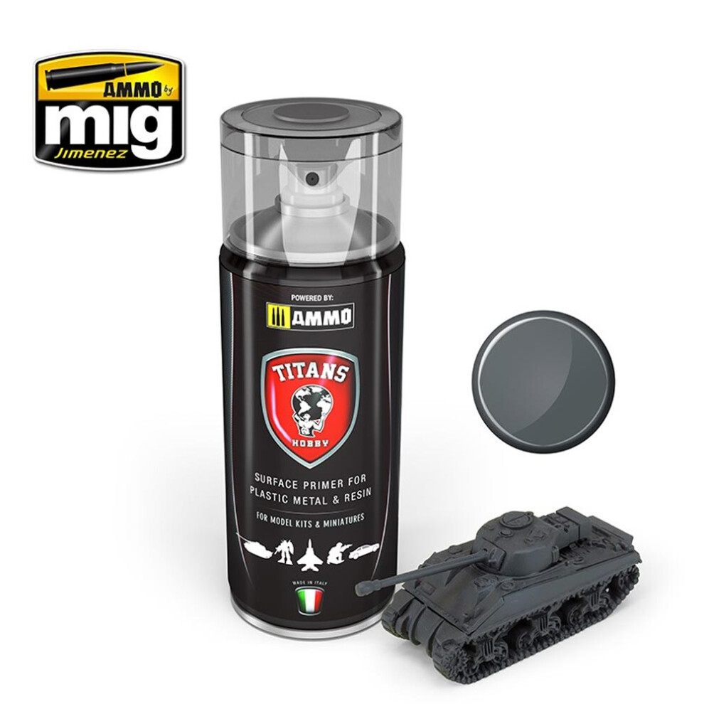 Ammo By Mig Titans Hobby 112 Panzergrau Matt Primer 400Ml Model Spray Paint Can 7426842919257