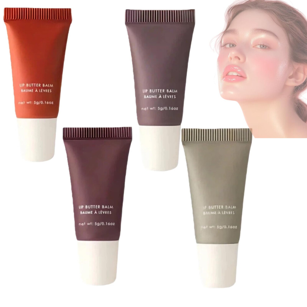4 Pcs Hydrating Lip Balm and Gloss Set, Deep Moisture, NonGreasy, Cruelty, Travel Size