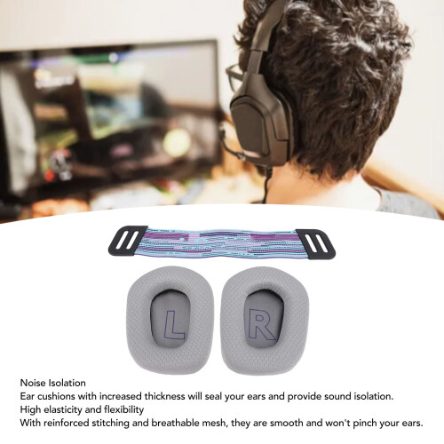 Gray G733/G335 Ear Pads with Memory Foam Headband 2