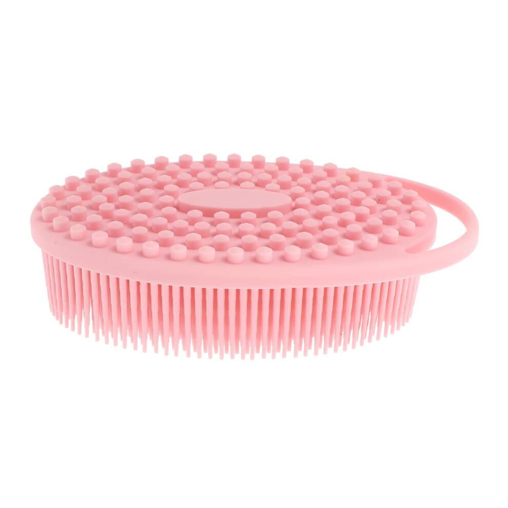 2 in 1 Silicone Bath Brush and Scalp Massage Brush with Gentle Silicone Bristles for Shower