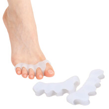 Toe Separators and Bunion Corrector Gel Spacers for Pain Relief, Toe Alignment, Soft Washable Silicone, Unisex 1 Pair