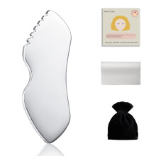 Stainless Steel Gua Sha Facial and Body Tool with Comb Edge for Massage, Sculpting and Self Care