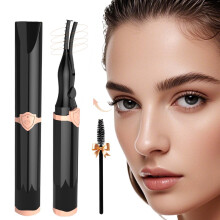 Heated Eyelash Curler Electric 2 in 1 Clip and Comb Rechargeable Lash Tool with LongLasting Curl