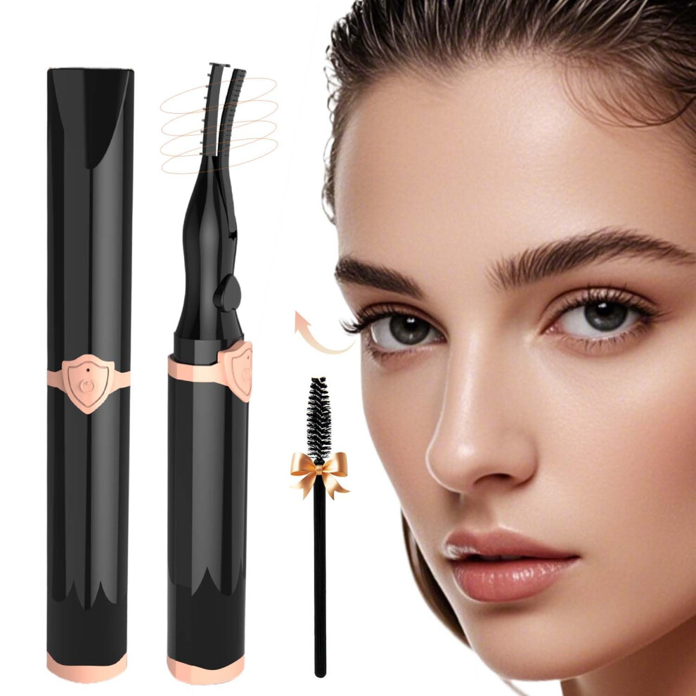 Heated Eyelash Curler Electric 2 in 1 Clip and Comb Rechargeable Lash Tool with LongLasting Curl