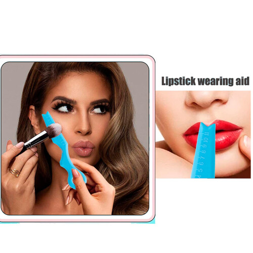 Silicone Makeup Stencil Set for Eyebrows Eyeliner Lips, Reusable Symmetrical Shape Guide 1