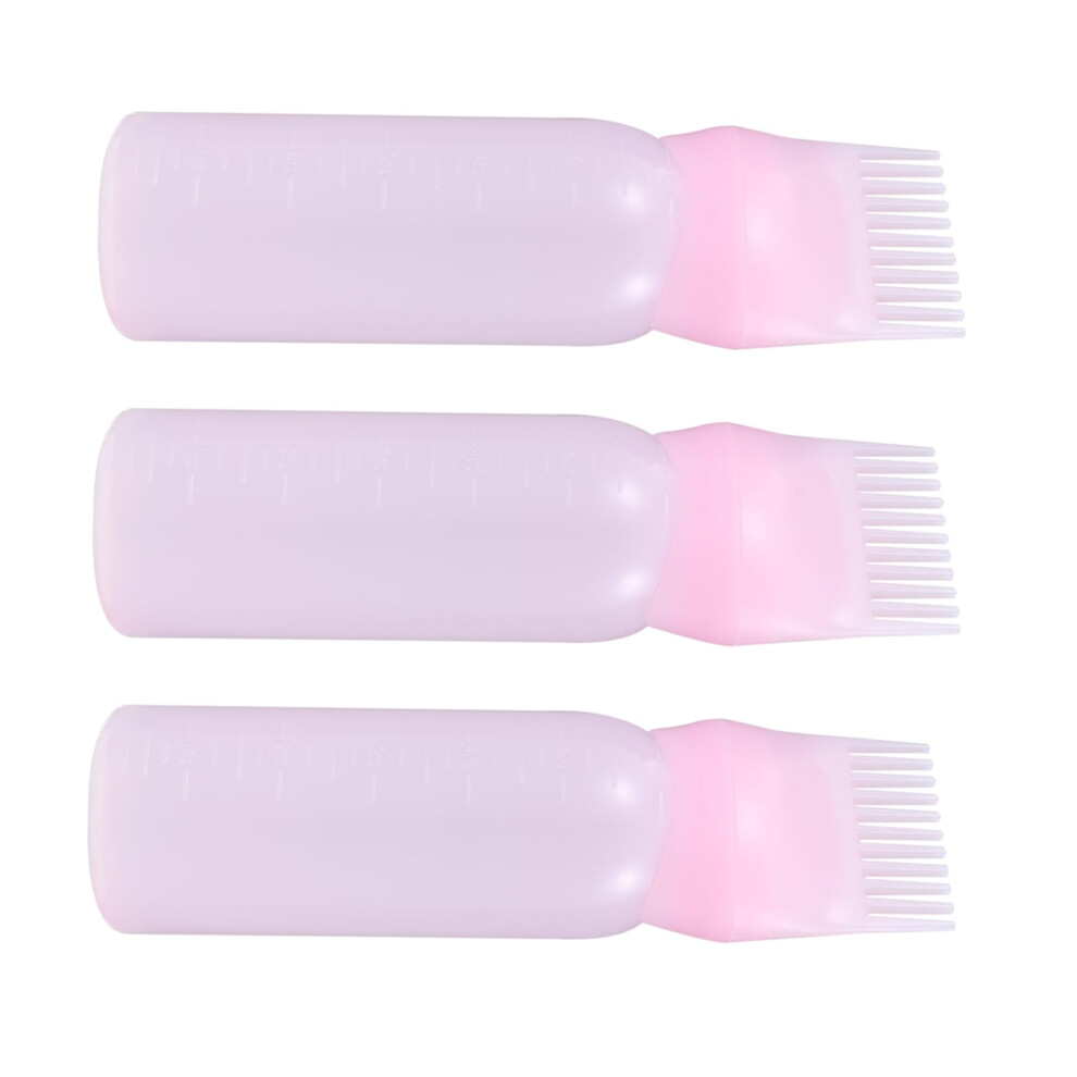 3pcs Hair Dye Applicator Bottles with Comb Tip for Precise Root Application Salon Home