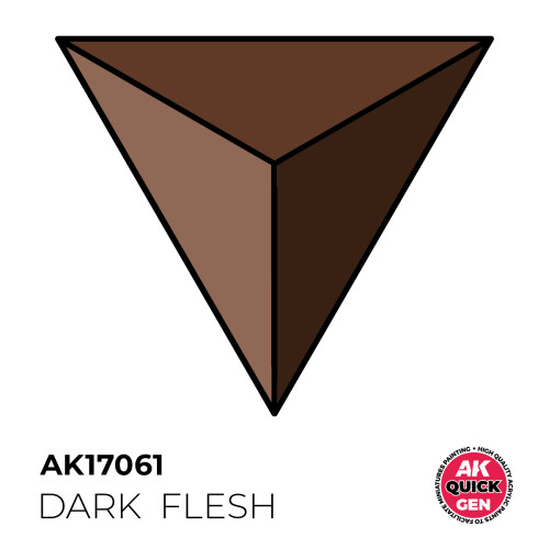 AK Interactive Quick Gen 17061 Dark Flesh 18ml Acrylic Paint 2