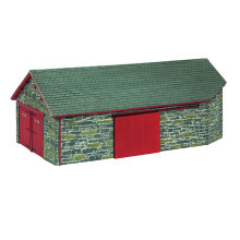 Scenecraft 44-0197R Narrow Gauge (OO9) Harbour Station Goods Shed - Red