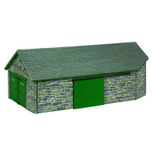 Scenecraft 44-0197G Narrow Gauge (OO9) Harbour Station Goods Shed - Green