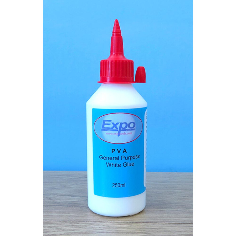 Expo 47030 Pva General Purpose White Glue 250Ml For Hobby/Crafting Wooden Kits + 5060334723995