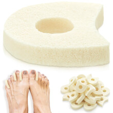 60 Pack Foam Toe Separators for Bunions and Hammer Toe Relief, Cushioned Elastic Foam