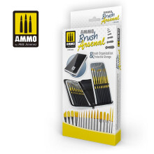 Ammo by MIG 8580 Ammo Brush Arsenal 17x Brushes in Case