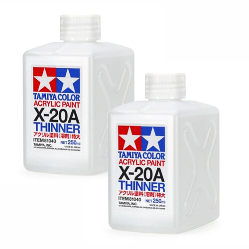 Tamiya TAMIYA 81040 Acrylic Poly Thinners X-20A 250ml - Twin Pack