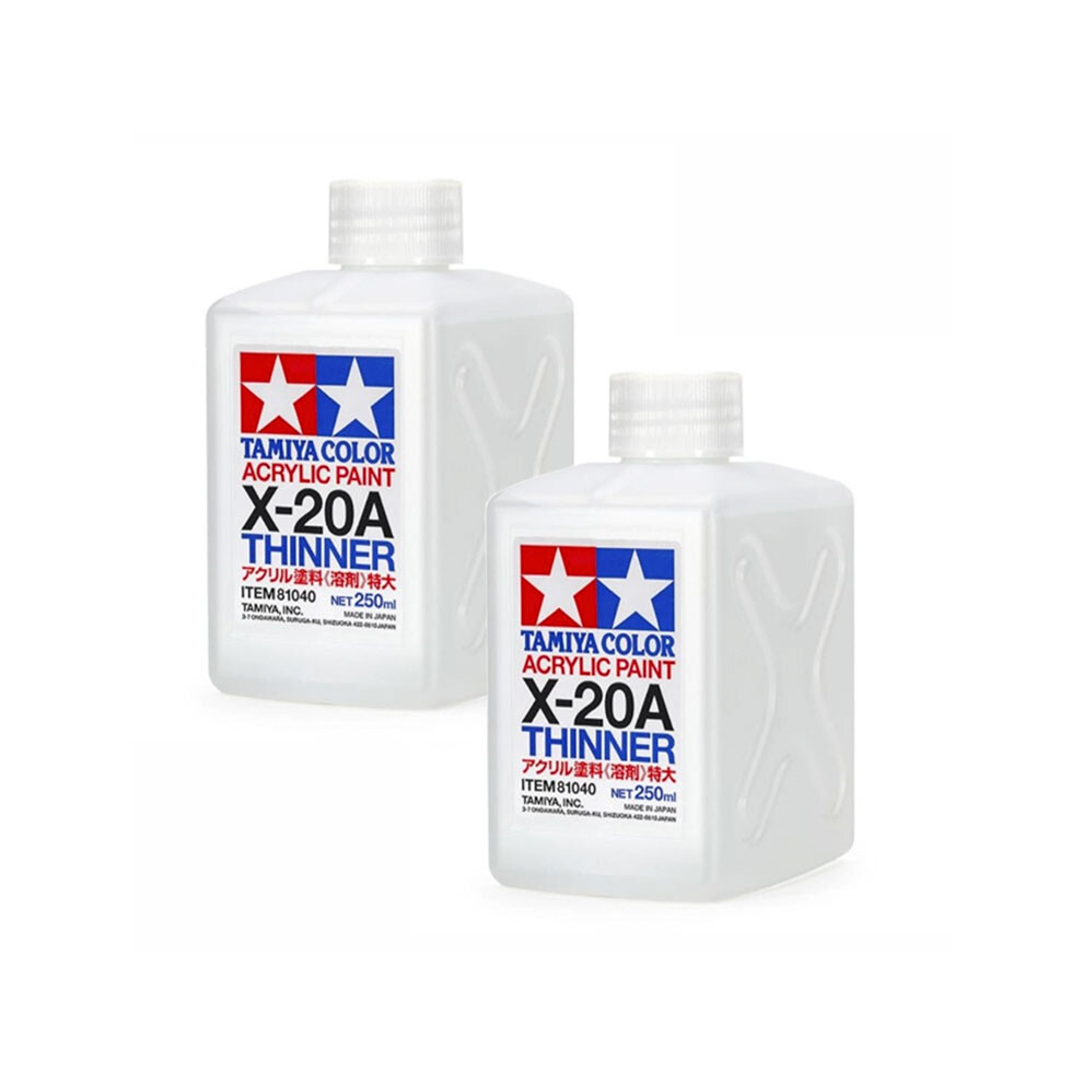 Tamiya 81040 Acrylic Poly Thinners X-20A 250Ml - Twin Pack