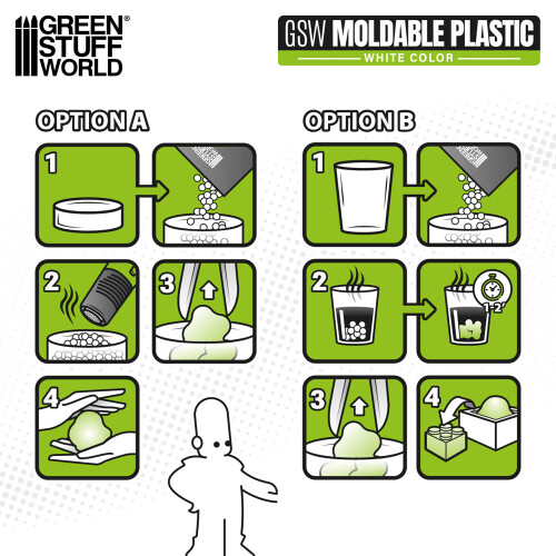 Green Stuff World Moldable Thermoplastic Beads - White 100g6330 2