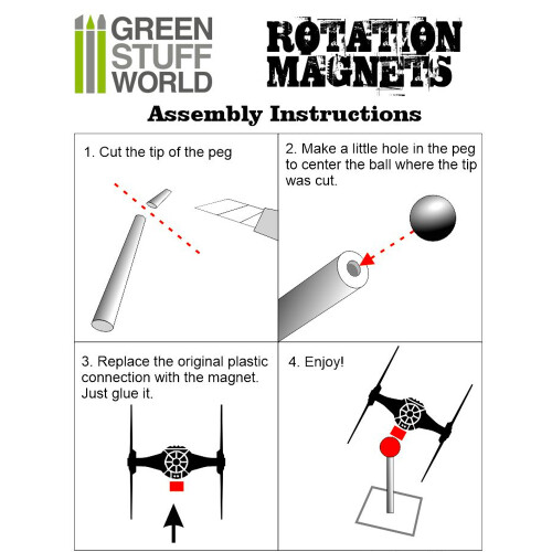 Green Stuff World Rotation Magnets - Size M - Model Display Enhancement 9276 1