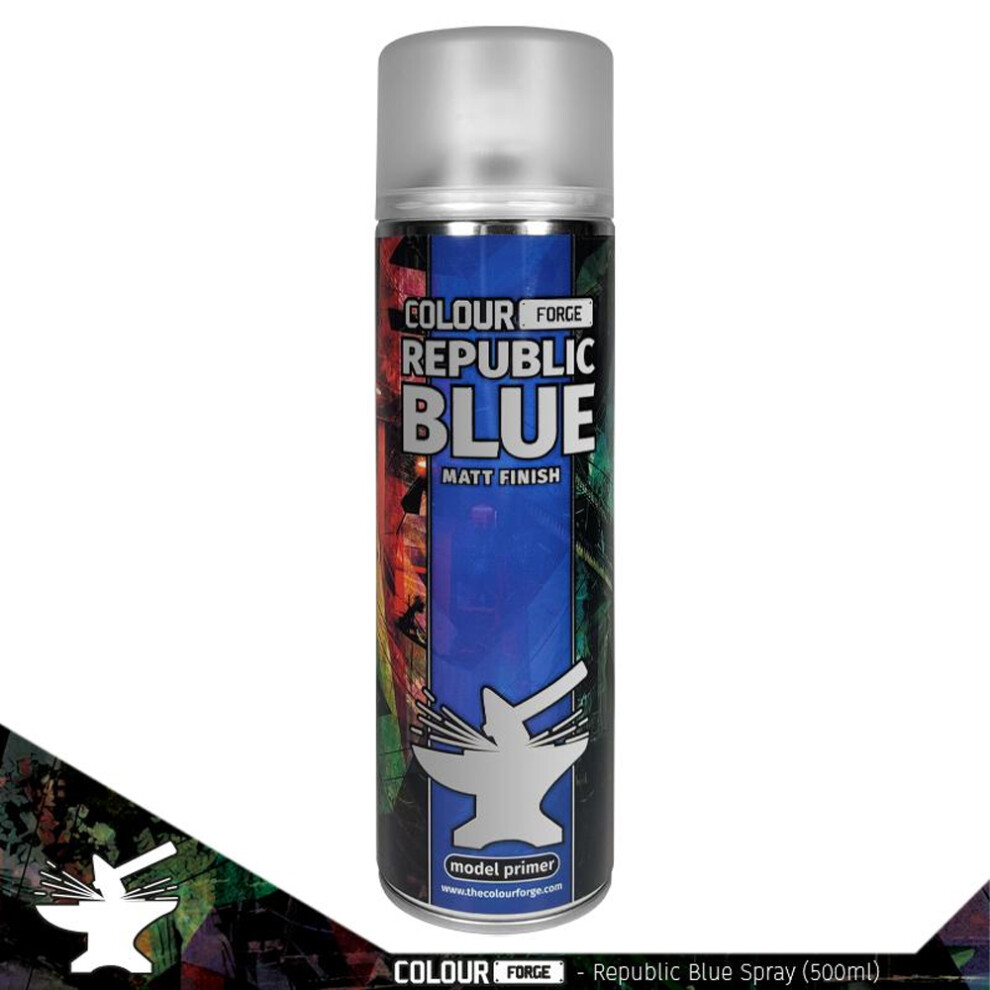 The Colour Forge Republic Blue Matt Finish Model Primer 500ml Aerosol Spray Can - Image 6