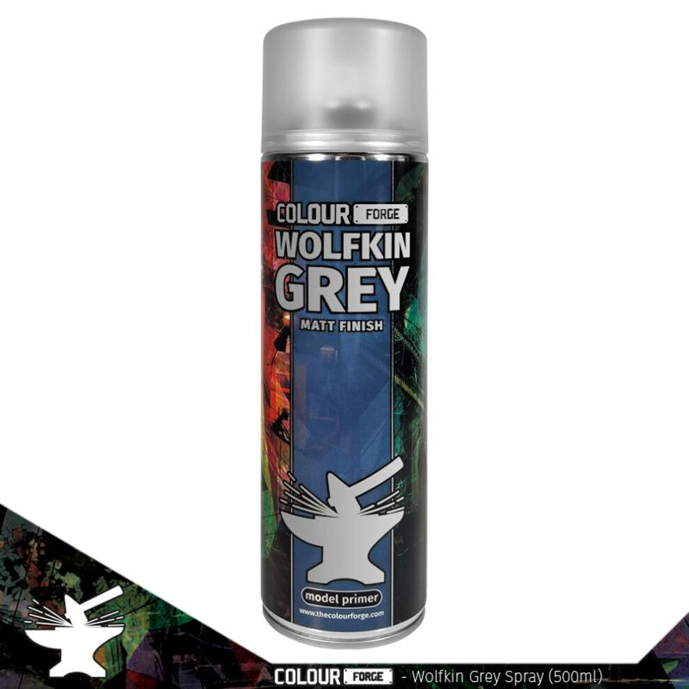 Colour Forge Wolfkin Grey Spray Primer Paint 500Ml 5060843101383