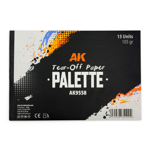 AK Interactive Tear-Off Paper Palette 15 Sheets AK9558