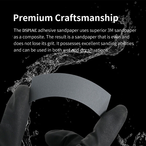 DSPIAE #400 Pre-Cut Adhesive Sandpaper (10 Strips) MSP-400 2