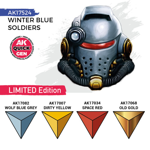 AK Interactive Quick Gen 17524 Winter Blue Soldiers Acrylic Paint Set 1