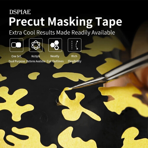 DSPIAE Squiggle Pattern Camouflage Pre-Cut Masking Sheet PMT-SP 1