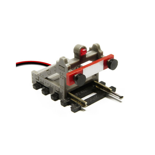 Proses PBF-HO-04 HO/OO Scale Buffer Stop w/Light (DC, DCC, Wired) Grey OO Gauge