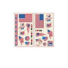 100 Pieces Temporary Tattoo Stickers National Flag Water Transfer Decals for Sports Fans Parties