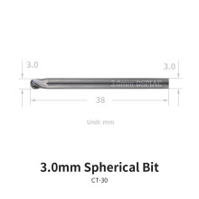 DSPIAE 3mm Spherical Burr Bit for AT-CT Chamfering Tool CT-30