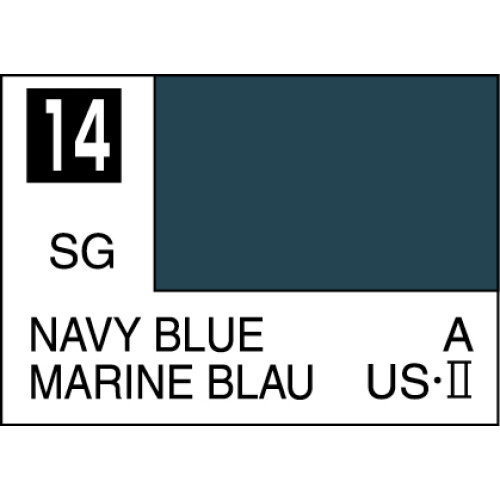 Mr. Hobby Mr. Colour - 014 - Navy Blue 10ml Acrylic Model Paint