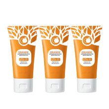 Orange Exfoliating Gel Face and Body Scrub, Gentle Enzyme Smooth Skin, 50ml 3pcs