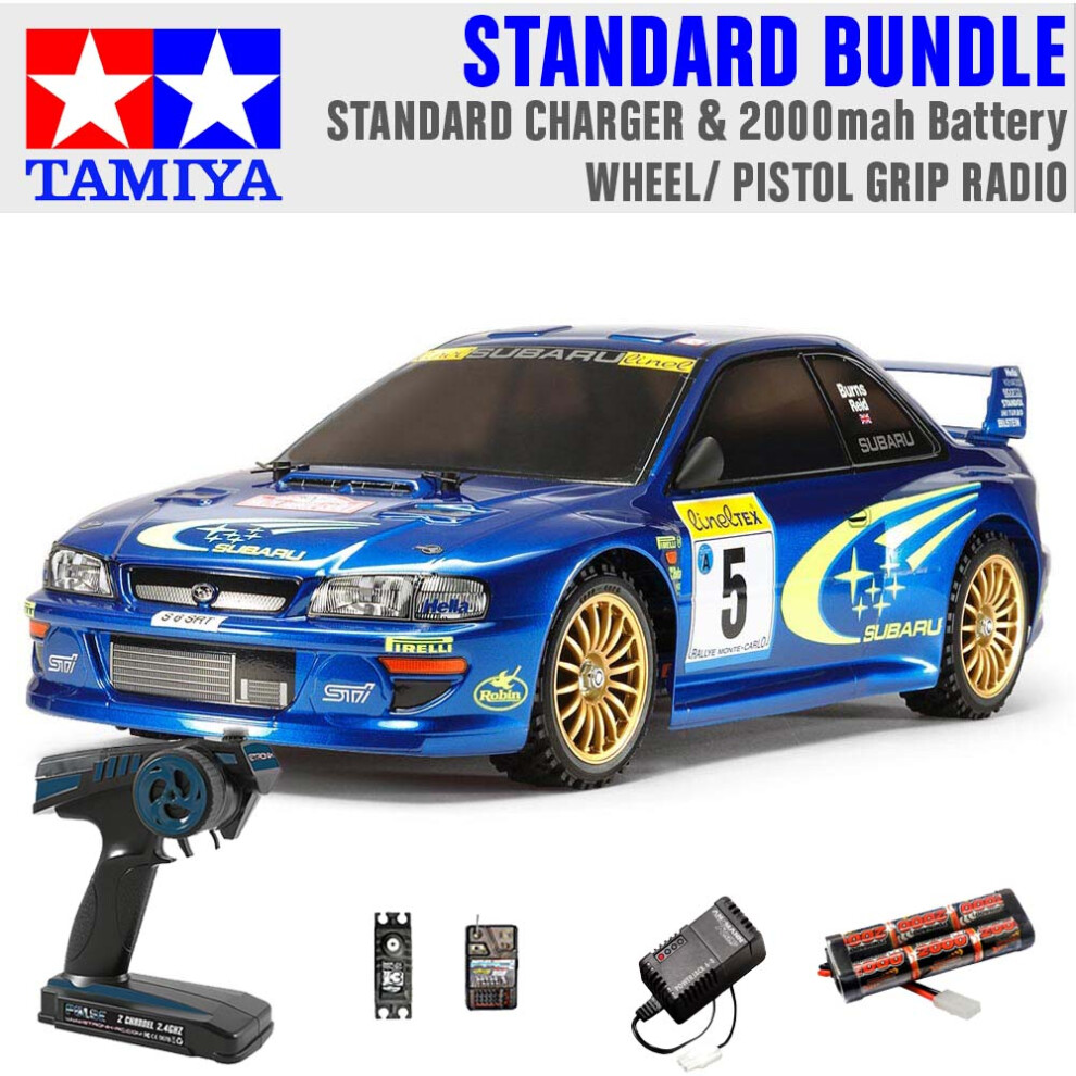 Tamiya Rc 58631 Subaru Impreza Monte Carlo Tt02 1:10 Standard Wheel Radio Bundle