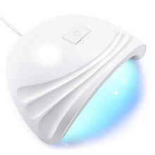 LED Nail Lamp 54W UV Gel Nail Dryer with Timer, Auto Sensor, Fast Curing for Manicure, White