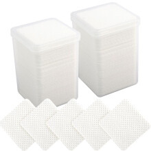 400pcs Lint Nail Wipes and Eyelash Extension Glue Wipes Soft Nonwoven Fabric for Lash and Nail Care White