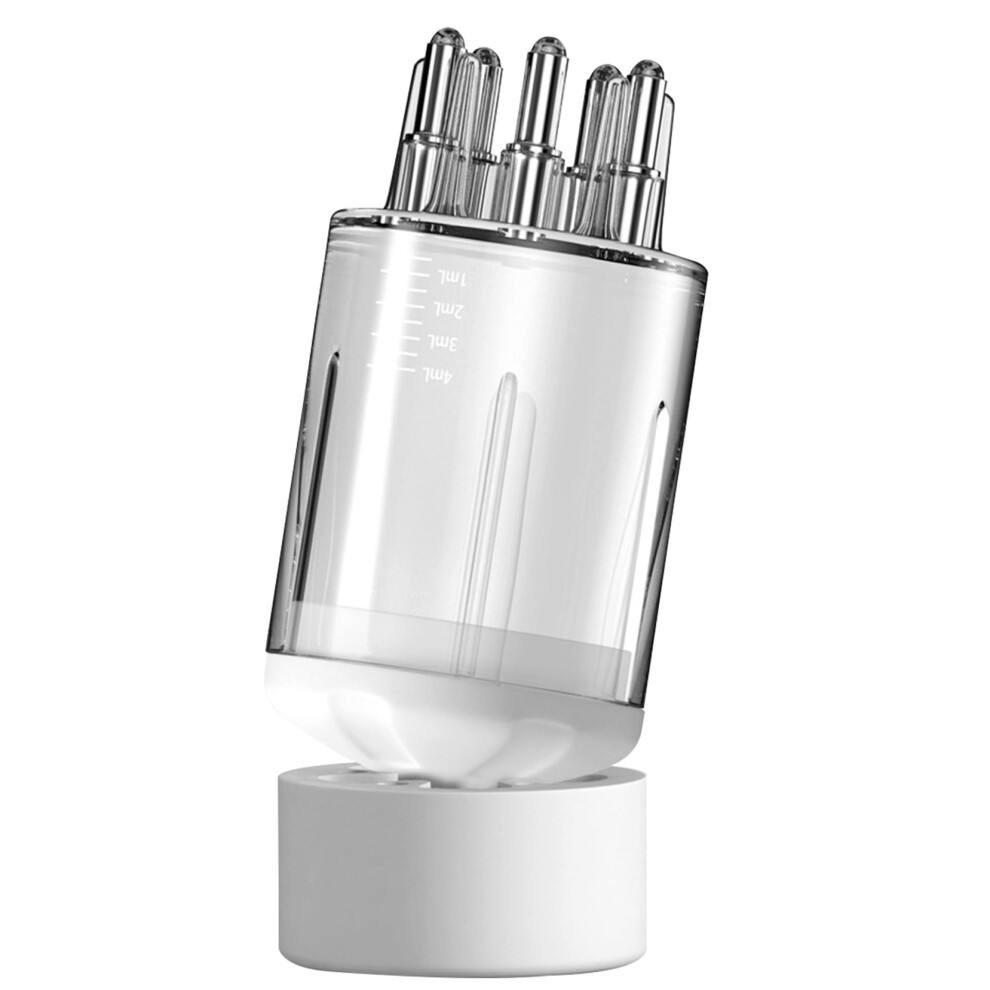 White Scalp Oil Applicator With Massage Tip, 2In1 Hair Oil And Serum Comb Bottle,
