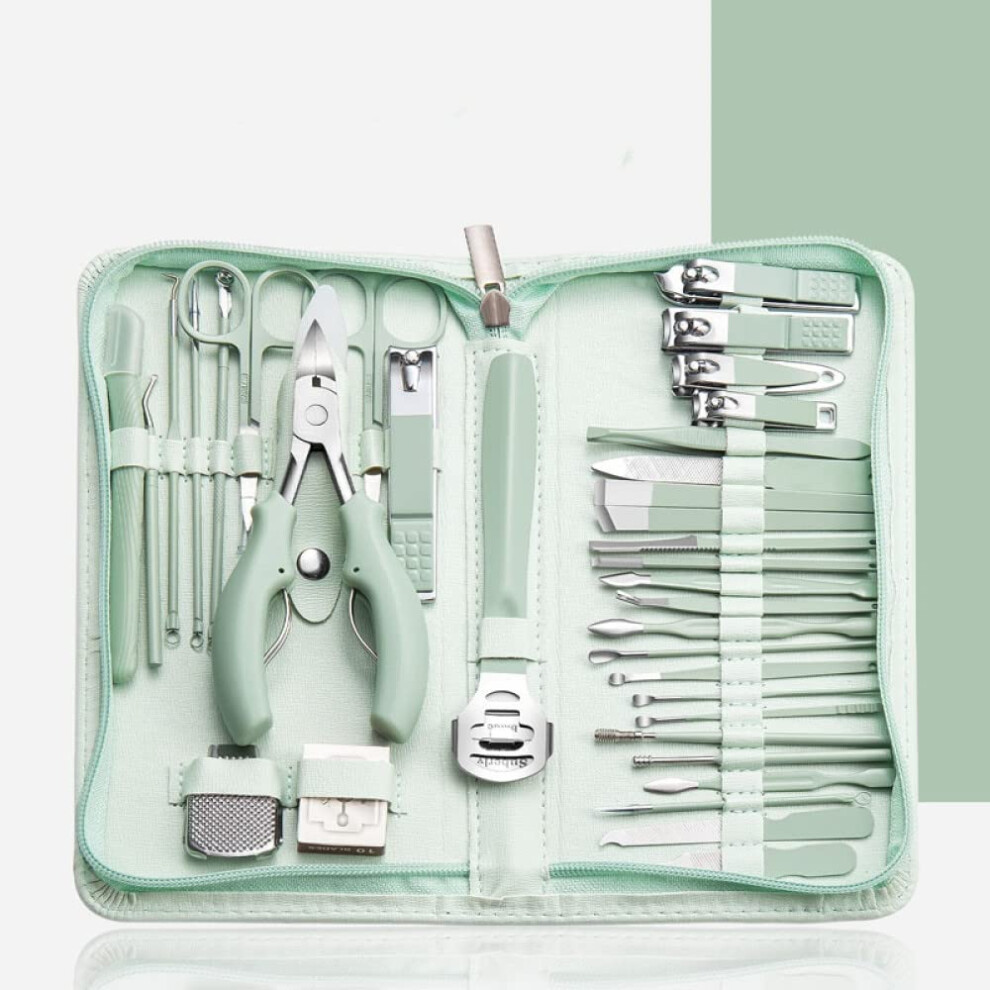 Manicure Pedicure Set 22Pcs Professional Stainless Steel Nail Clipper Kit with Travel Case