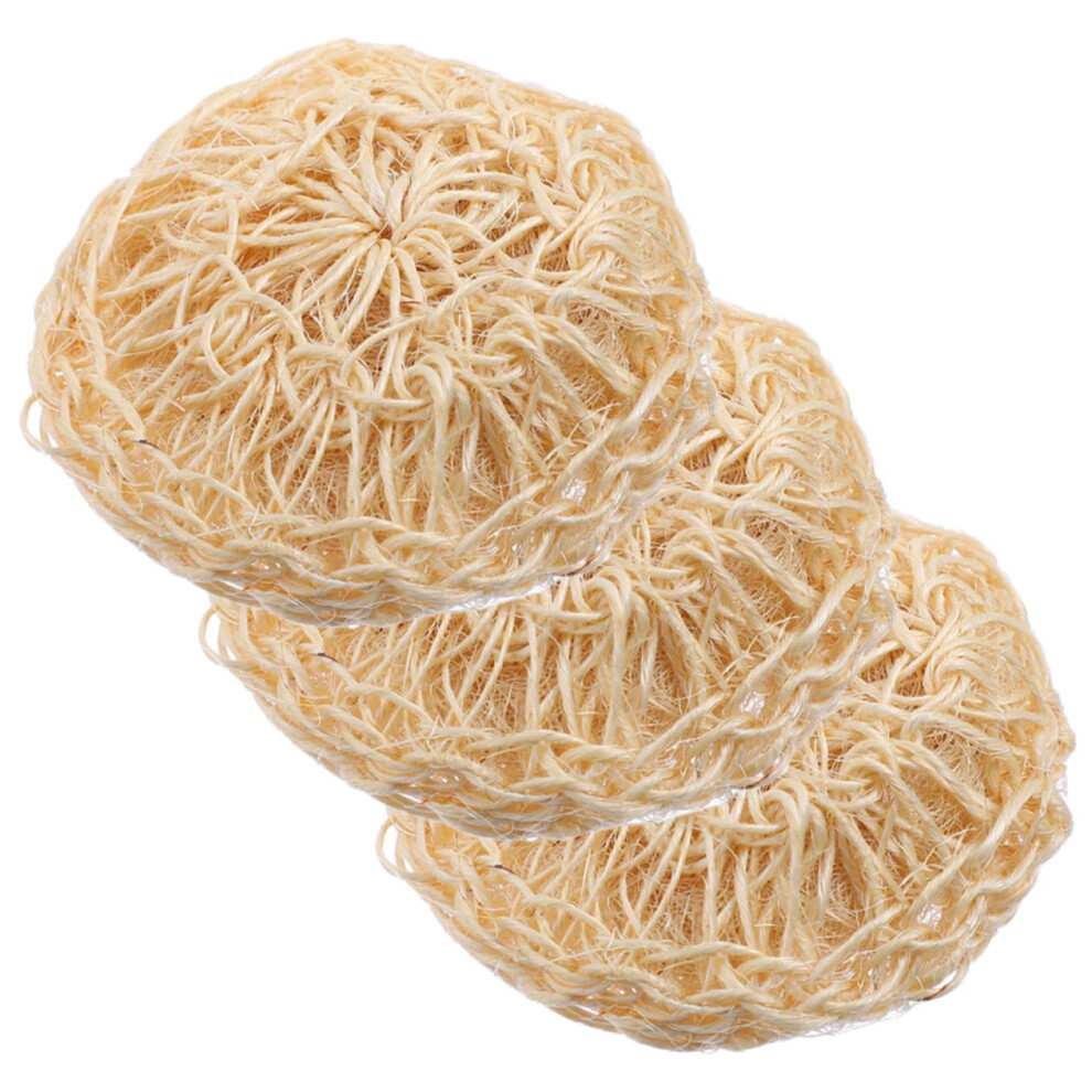 3pcs Sisal Shower Scrubber Set, Deep Exfoliating Bath Sponge with Durable Quick Dry Design