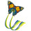 Cerf-volant monofil Butterfly - GUNTHER - résistant en polyester Rispstop - double queue de stabilisation 1