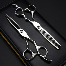 6 Inch Professional Hair Cutting Scissors Japanese 440C Steel, Ultra Sharp Ergonomic Shears for Salon and Home Use