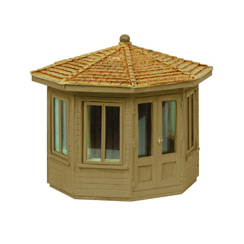 Scenecraft 44-0536B Octagonal Summer House - Brown