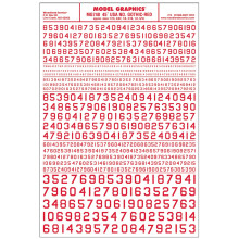 Woodland Scenics MG748 45 USA Gothic Numbers Red