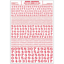 Woodland Scenics MG710 Numbers Roman R.R. Red
