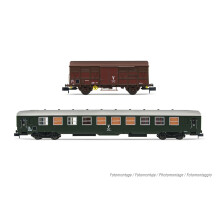 Arnold HN4446 SNCF, maintenance train, including 1 x ex B10 coach and 1 x G4 wagon, ep. IV-V N Gauge