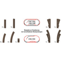 TRIX Minitrix C Track Large Extension Set HO Gauge M62900