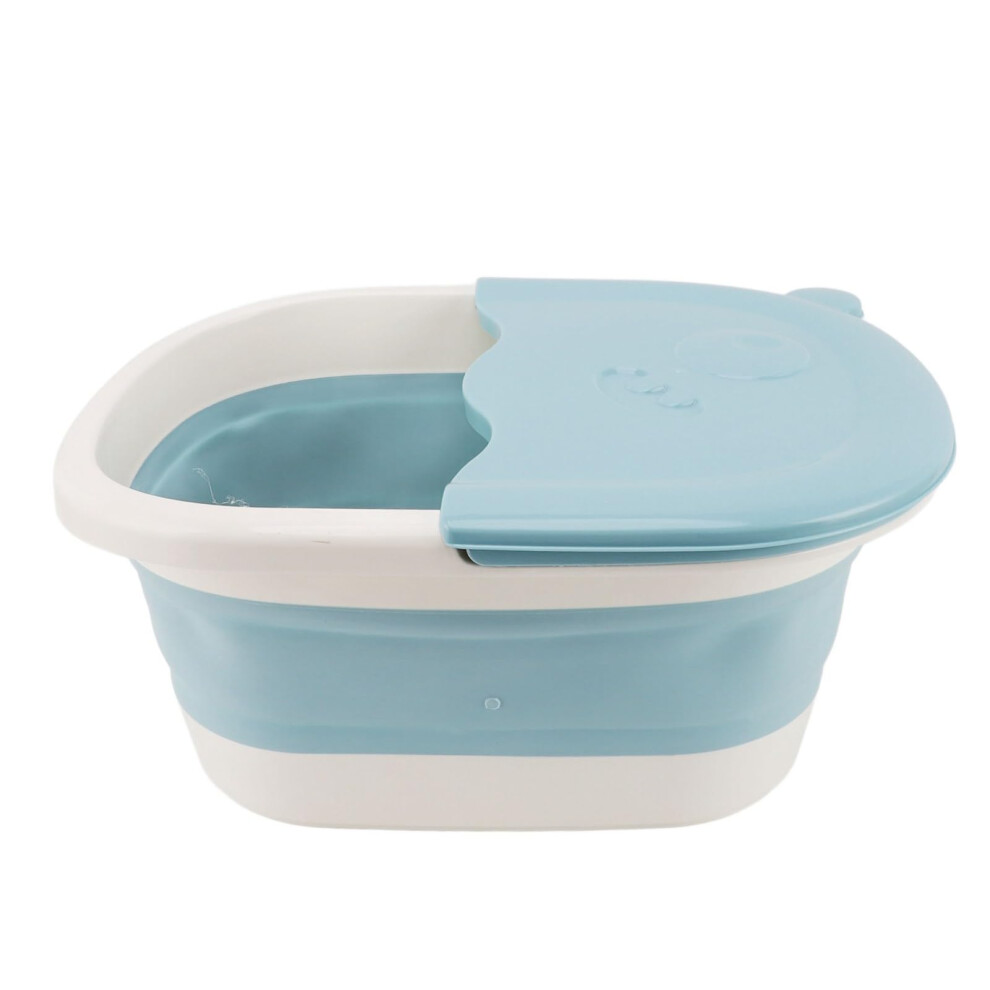 Foldable Foot Bath Basin with Massage Surface for Kids â Durable EasyClean Blue Tub