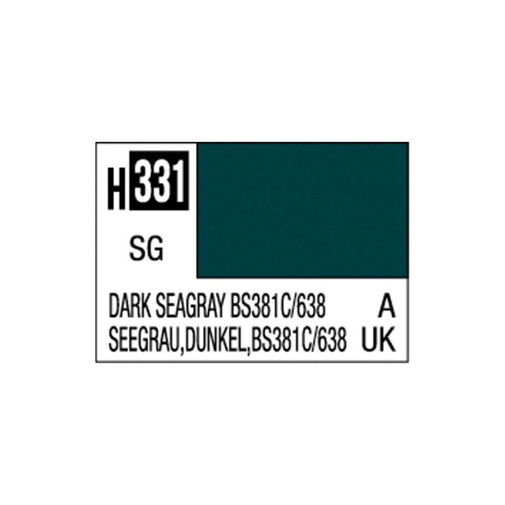 Mr Hobby Aqueous Hobby Colour H-331 Dark Seagray 10ml Acrylic Paint-image-OPC-PFZHM8Z-NEW